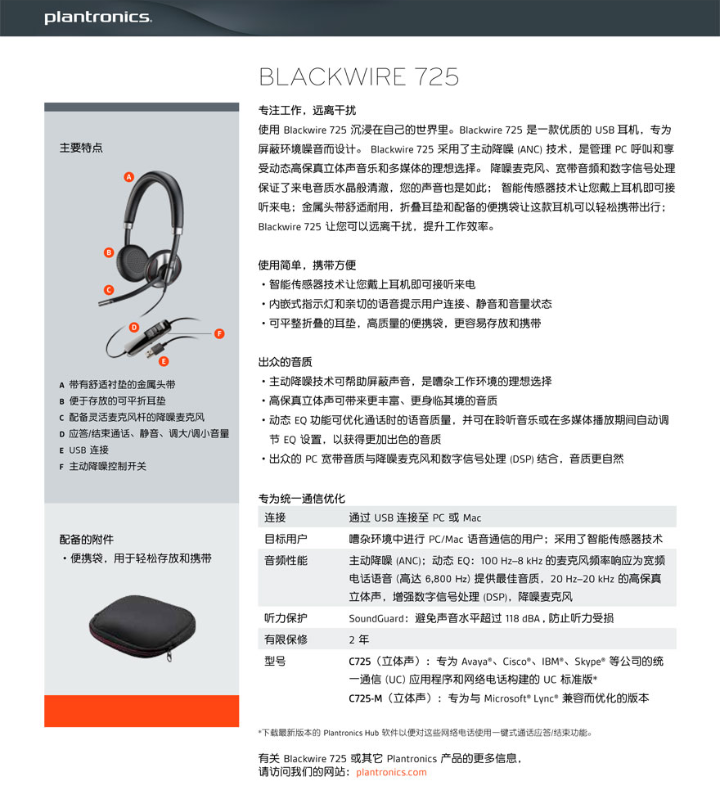 繽特力耳機(jī) Blackwire 700 系列